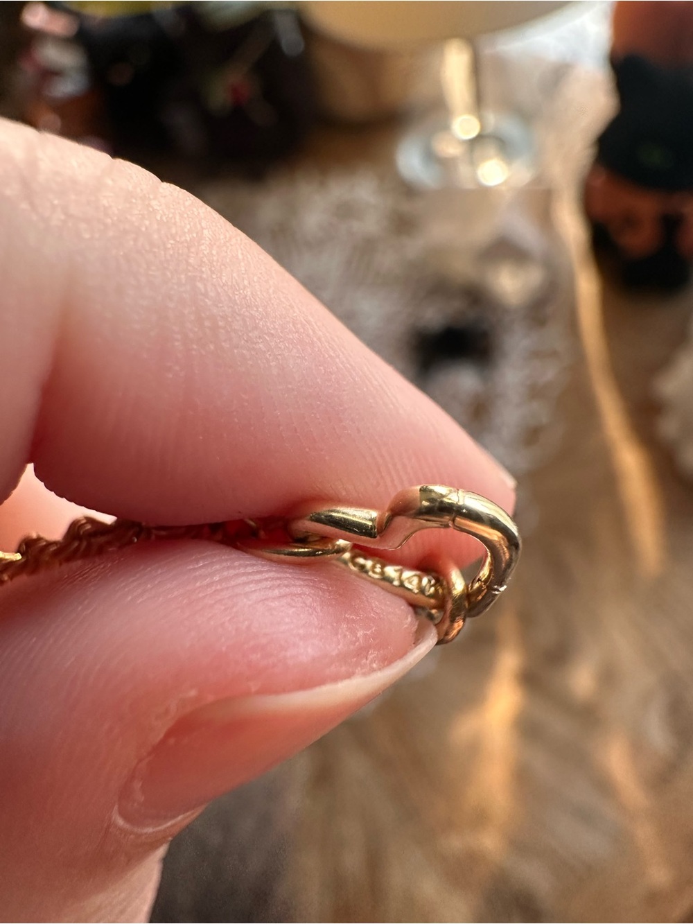 Vintage 14k rope chain necklace and catbird 14k heart charm connector - Picture 5 of 9